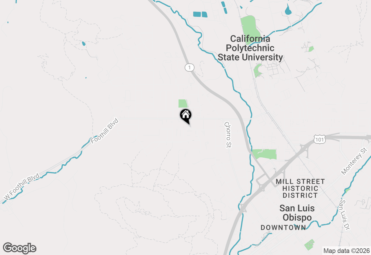 Map of 24 Verde Drive, San Luis Obispo, CA 93405