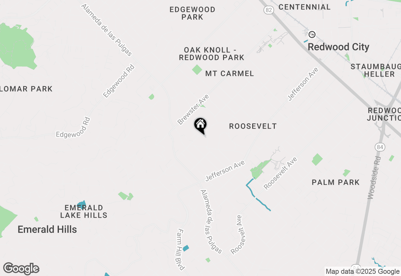 Map of 334 Hillview Avenue, Redwood City, CA 94062