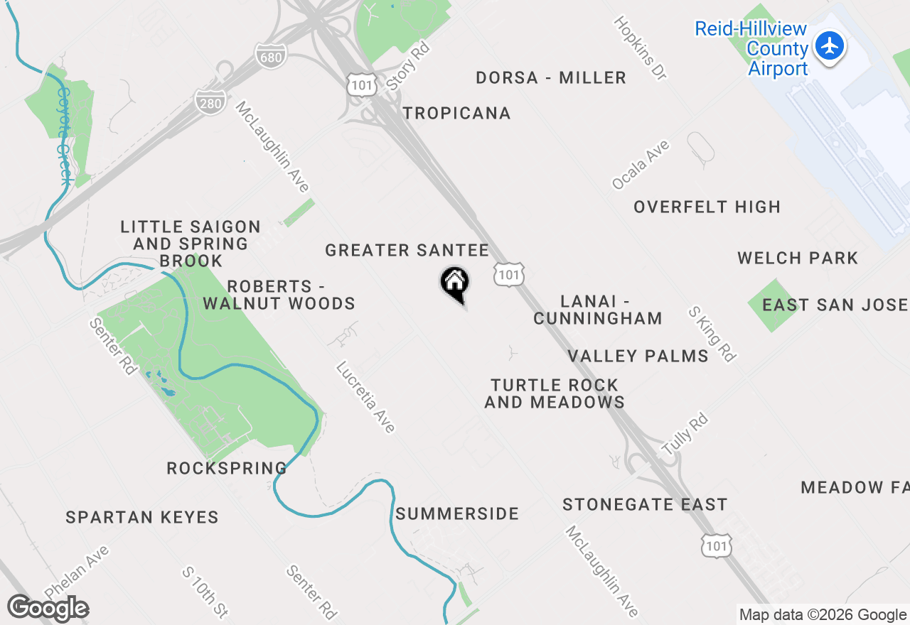 Map of 1242 Bacchus Avenue, San Jose, CA 95122