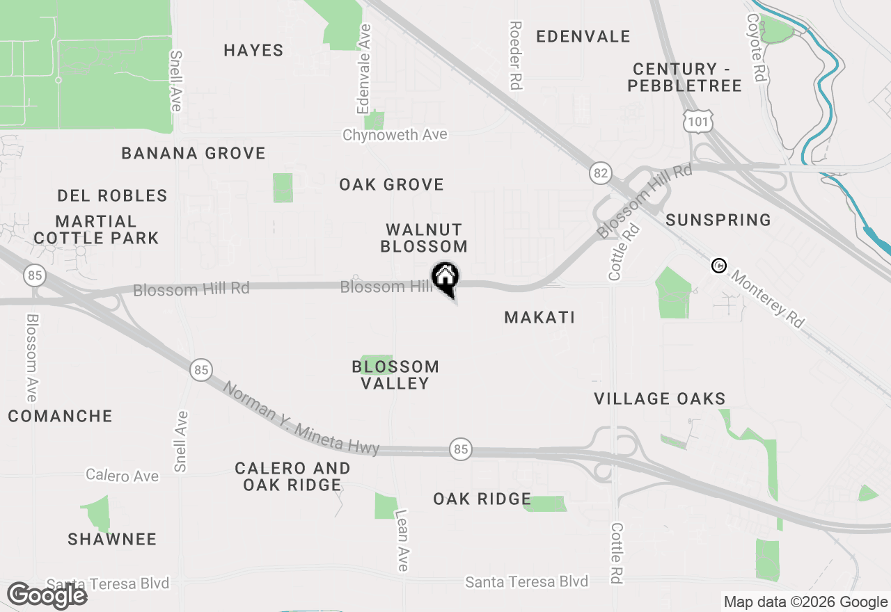 Map of 222 Omira Drive, San Jose, CA 95123