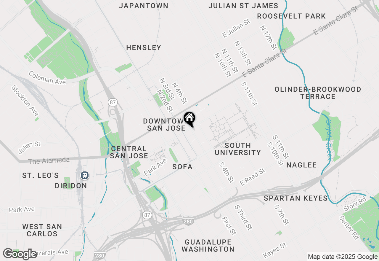Map of 88 E San Fernando Street #302, San Jose, CA 95113
