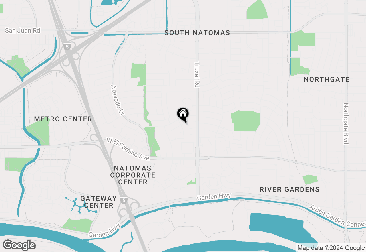 Map of 1654 River City Way, Sacramento, CA 95833