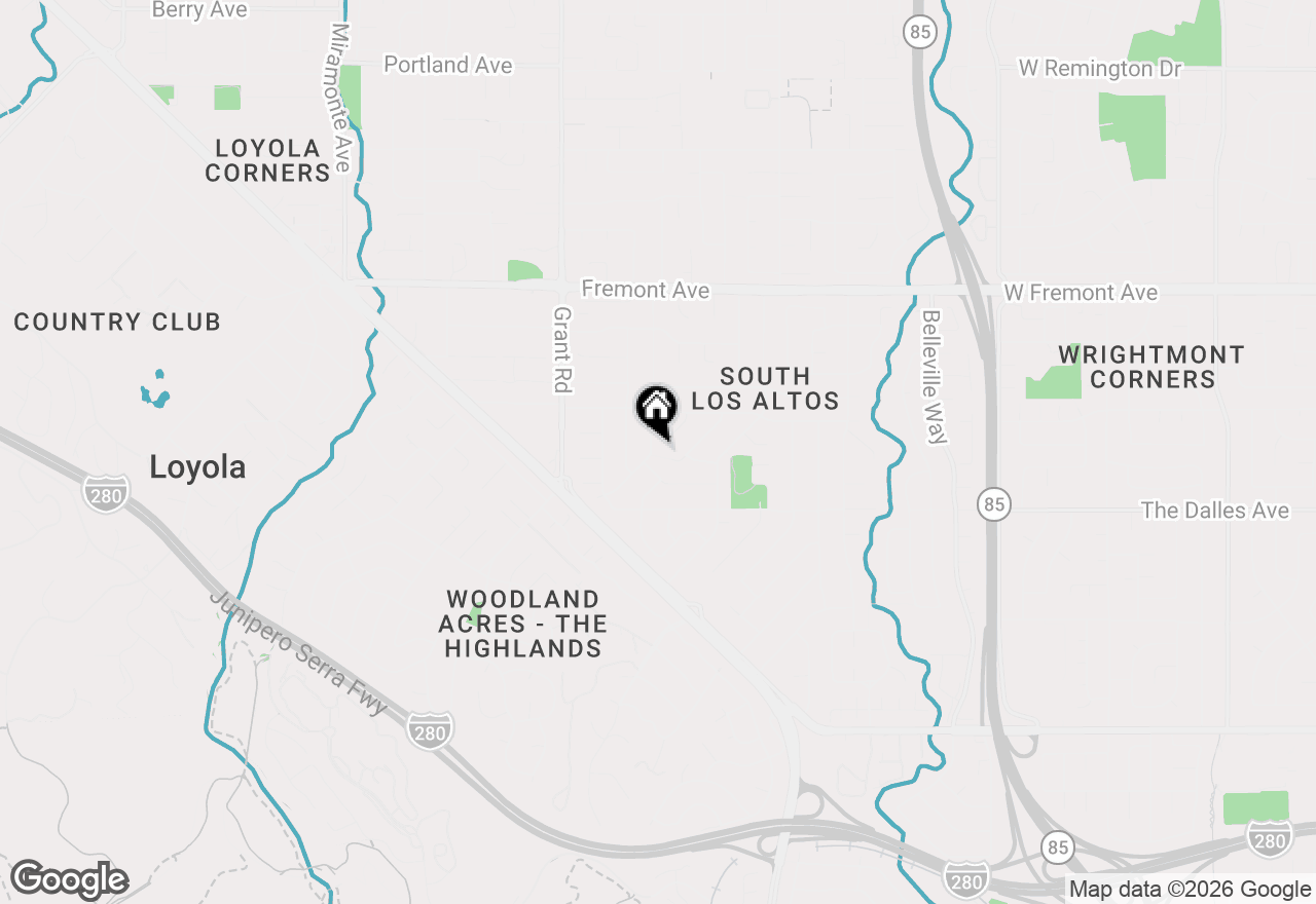 Map of 1825 Austin Avenue, Los Altos, CA 94024