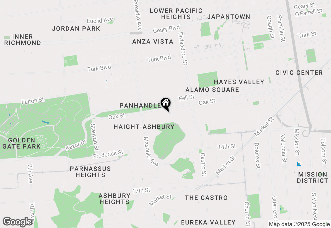 Map of 1264 Page Street #D, San Francisco, CA 94117