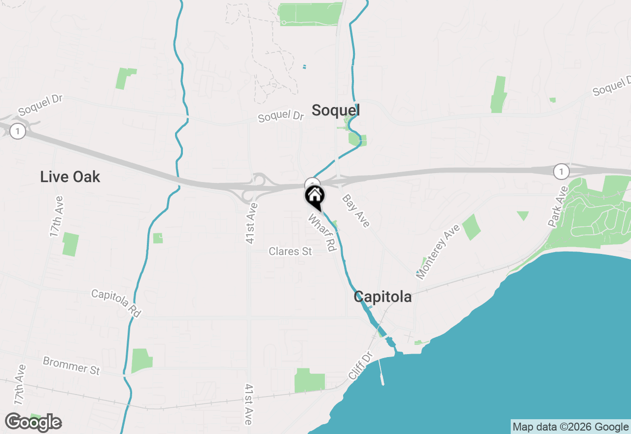 Map of 2052 Wharf Road, Capitola, CA 95010