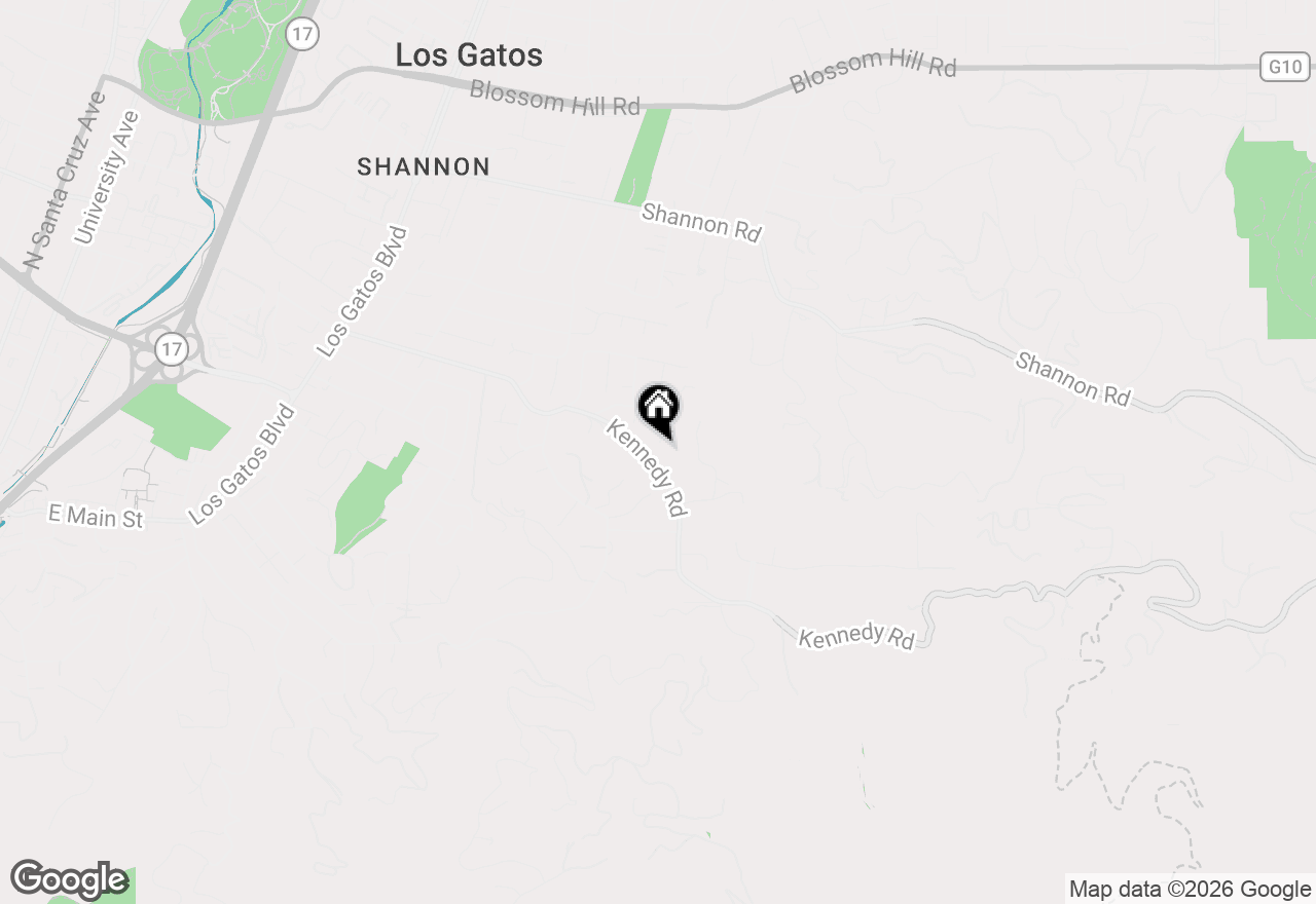 Map of 140 Twin Oaks Drive, Los Gatos, CA 95032