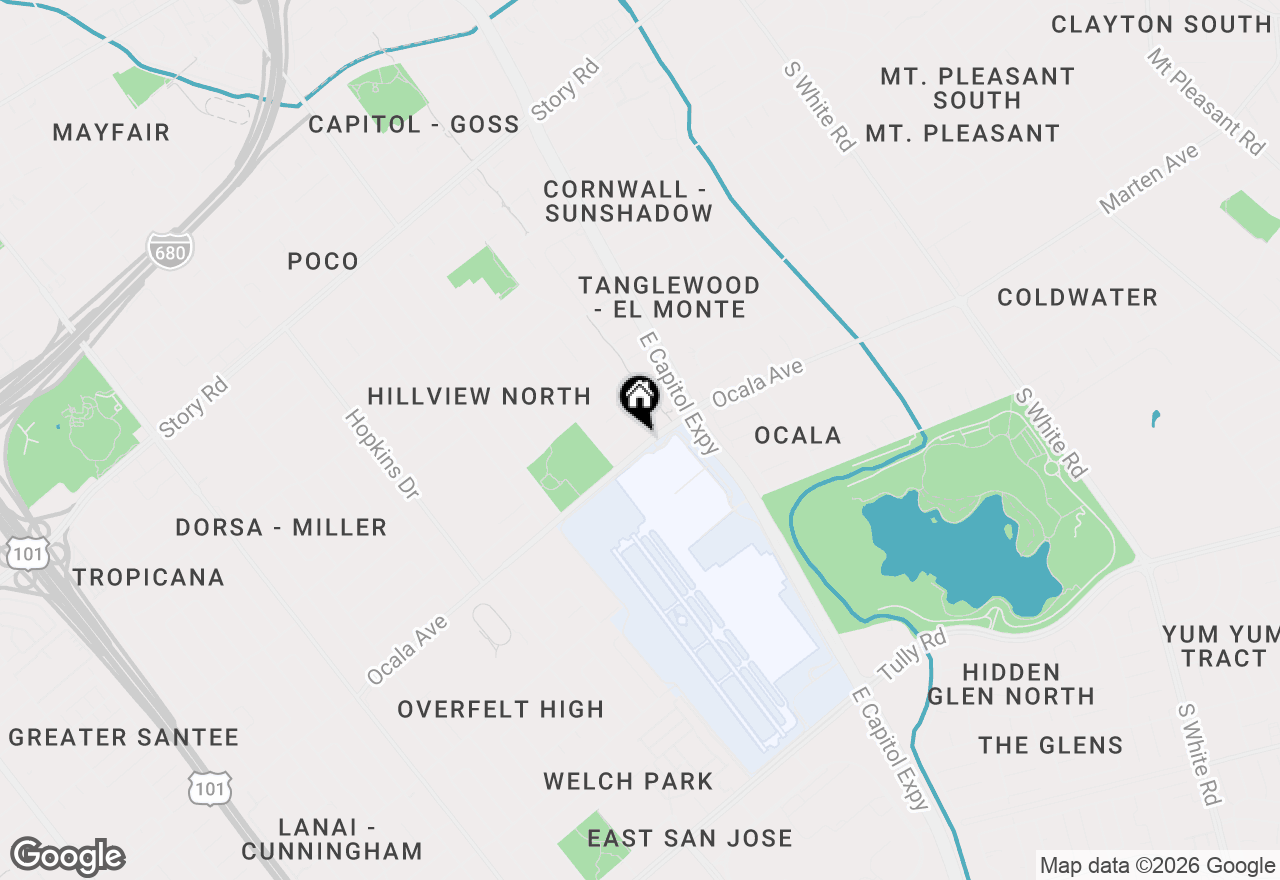 Map of 2483 Ocala Avenue, San Jose, CA 95122