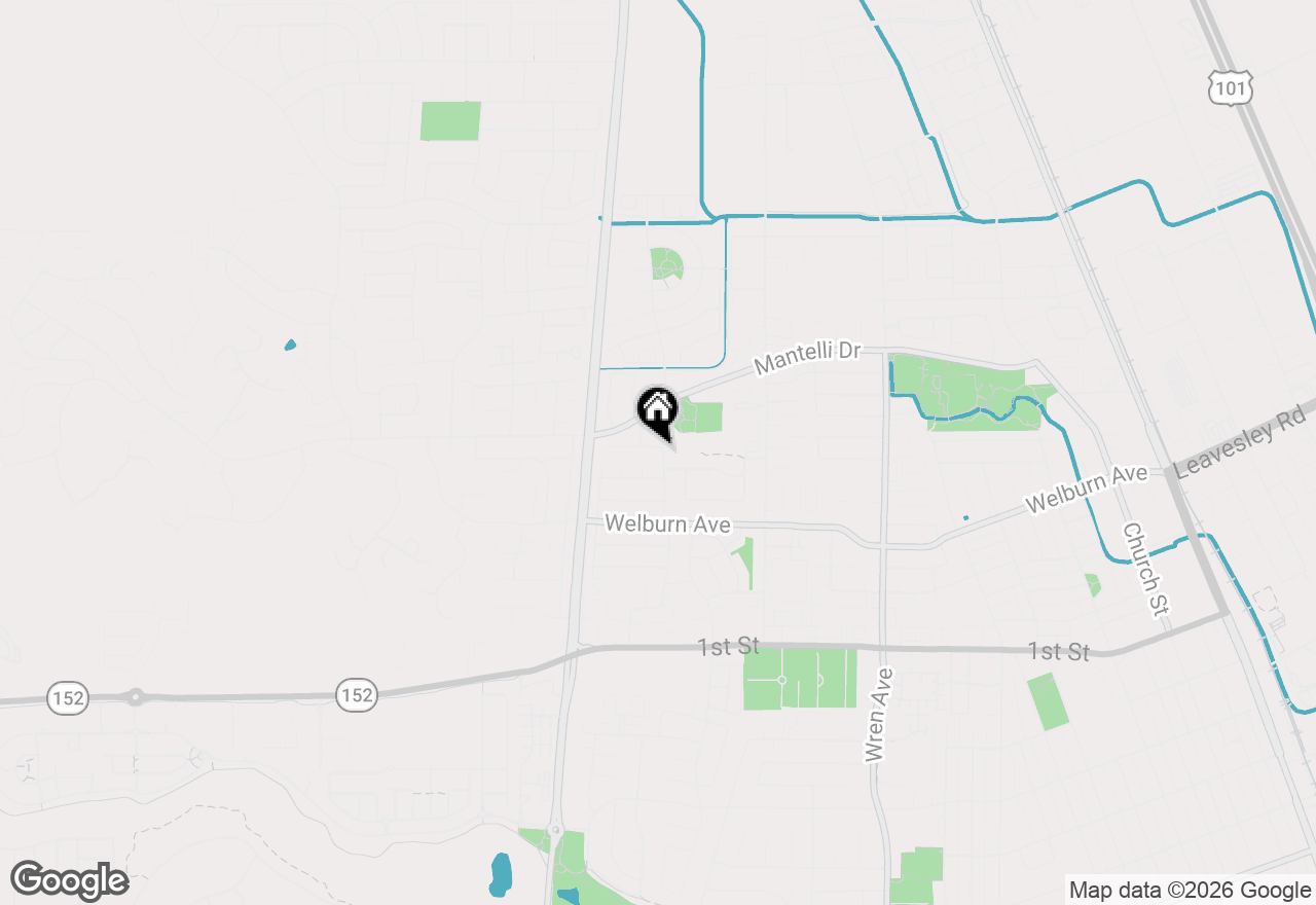 Map of 1050 Violet Way, Gilroy, CA 95020