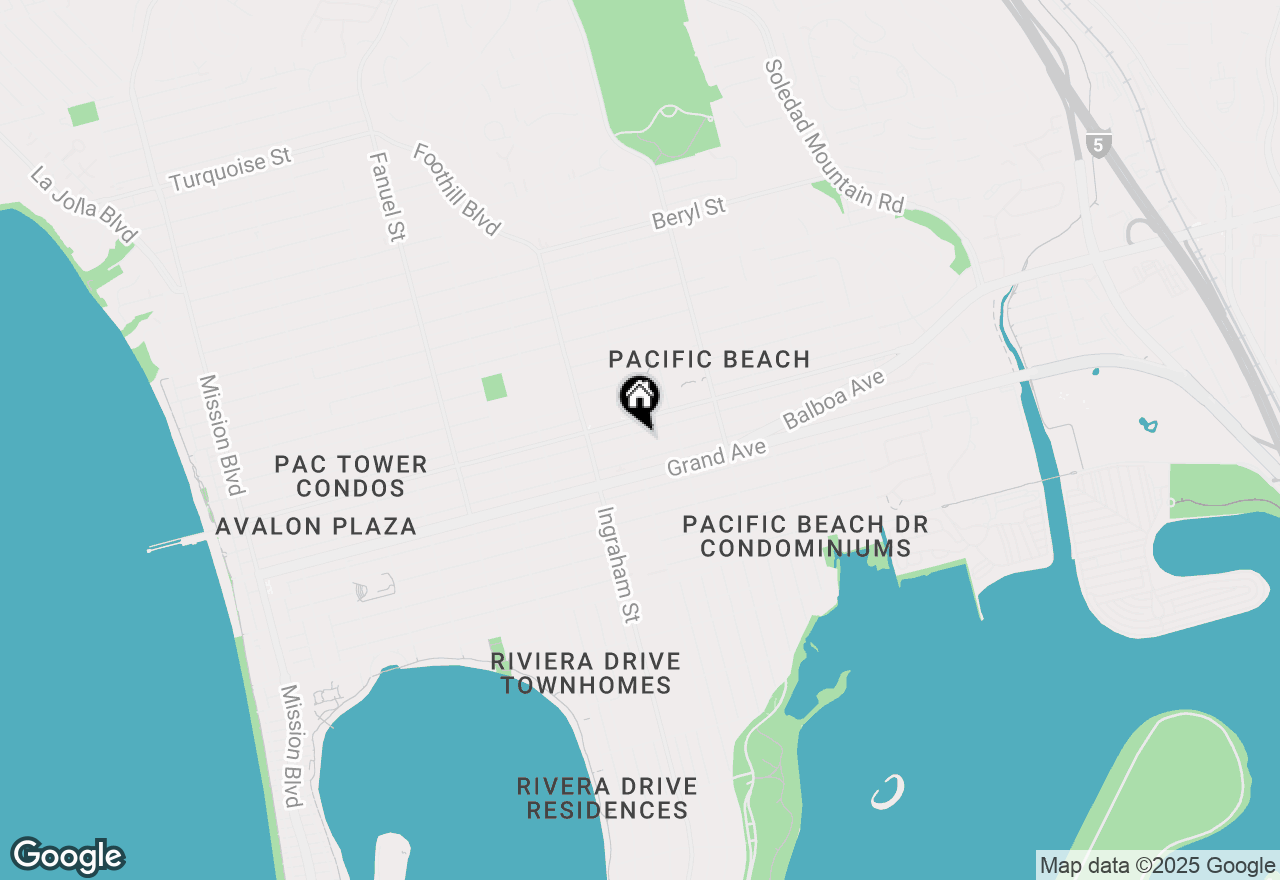 Map of 1704 Hornblend St, San Diego, CA 92109
