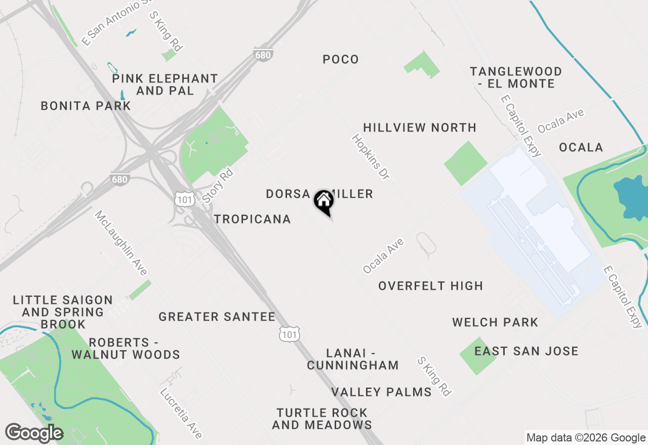 Map of 1519 Orlando Drive, San Jose, CA 95122
