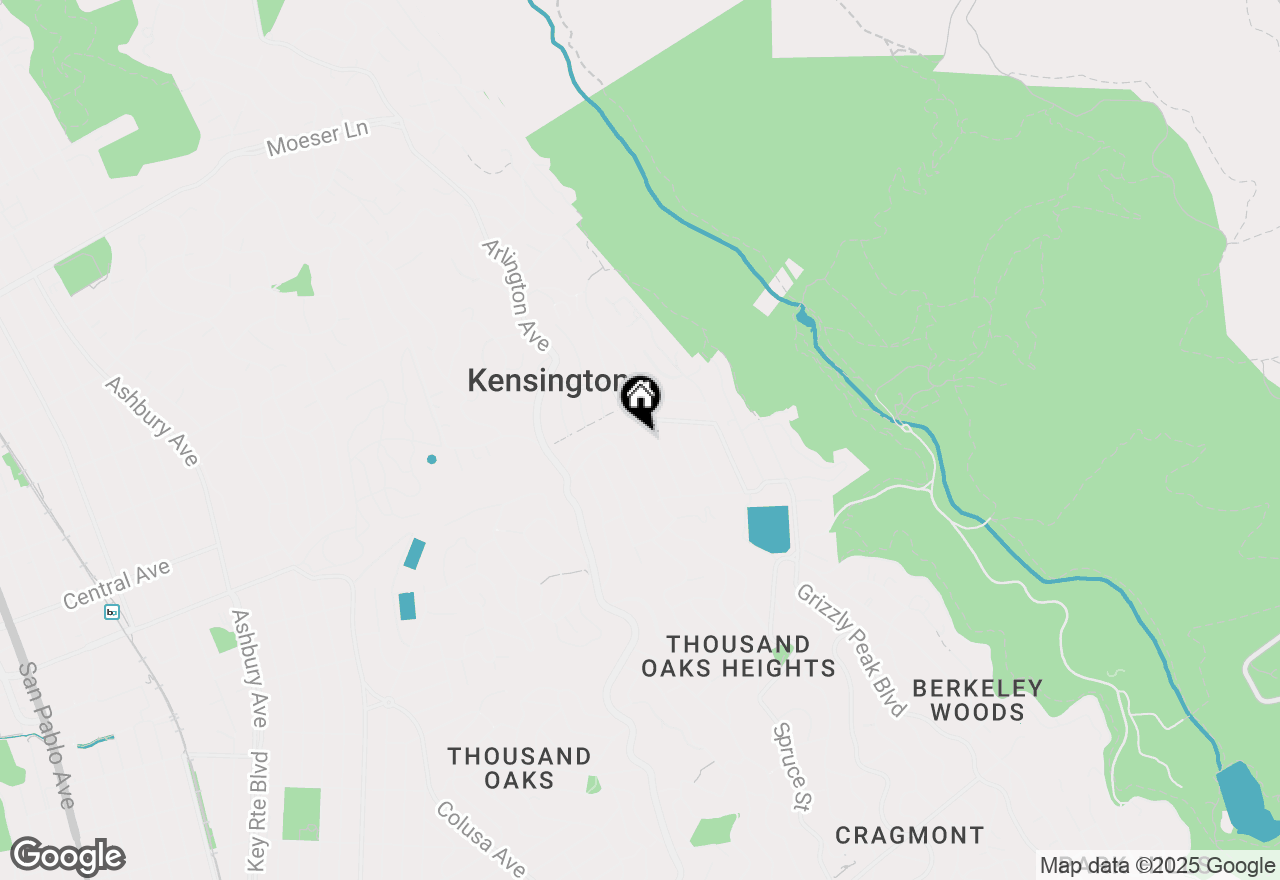 Map of 207 Cambridge Ave, Kensington, CA 94708