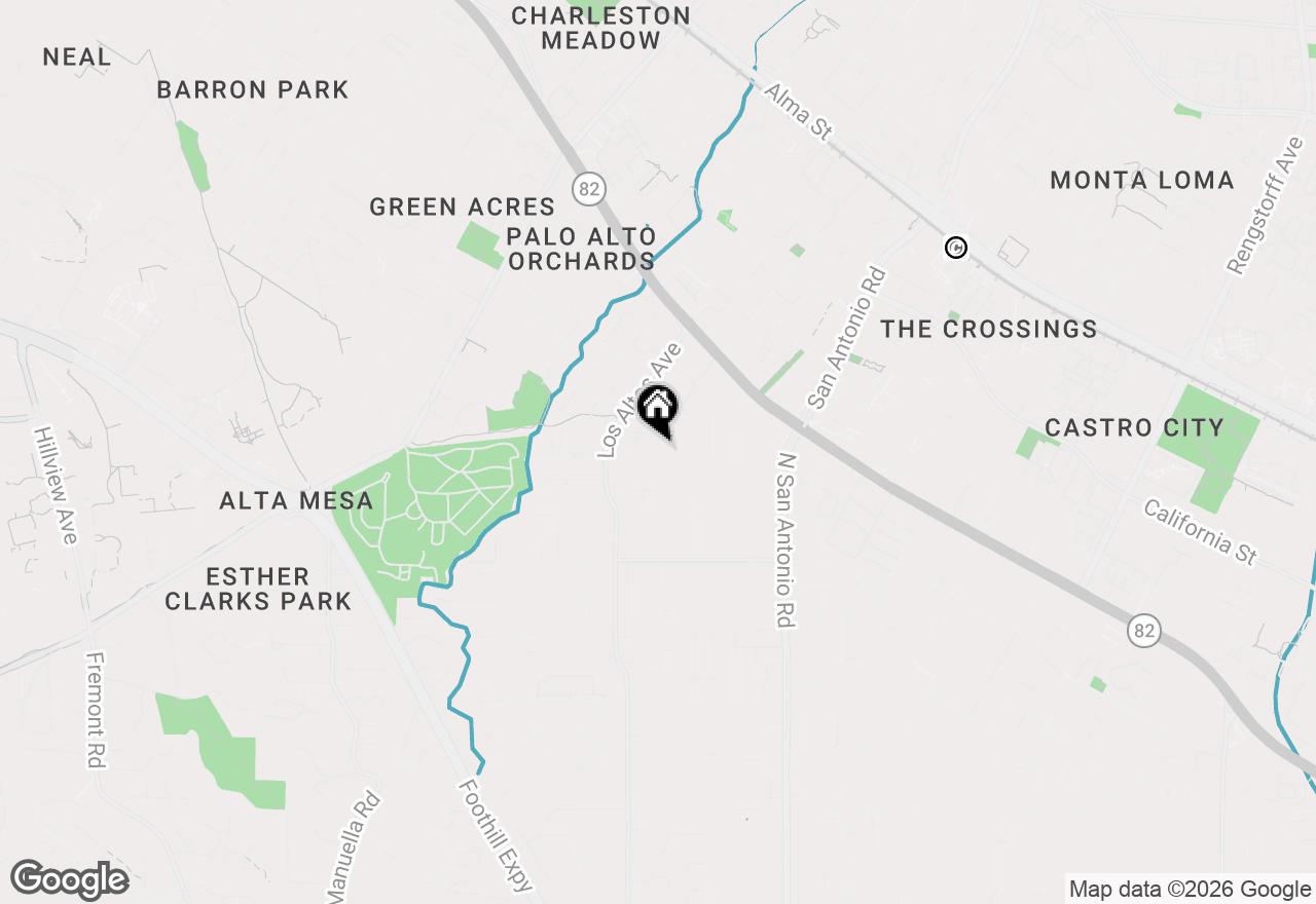 Map of 1011 Via Del Pozo, Los Altos, CA 94022