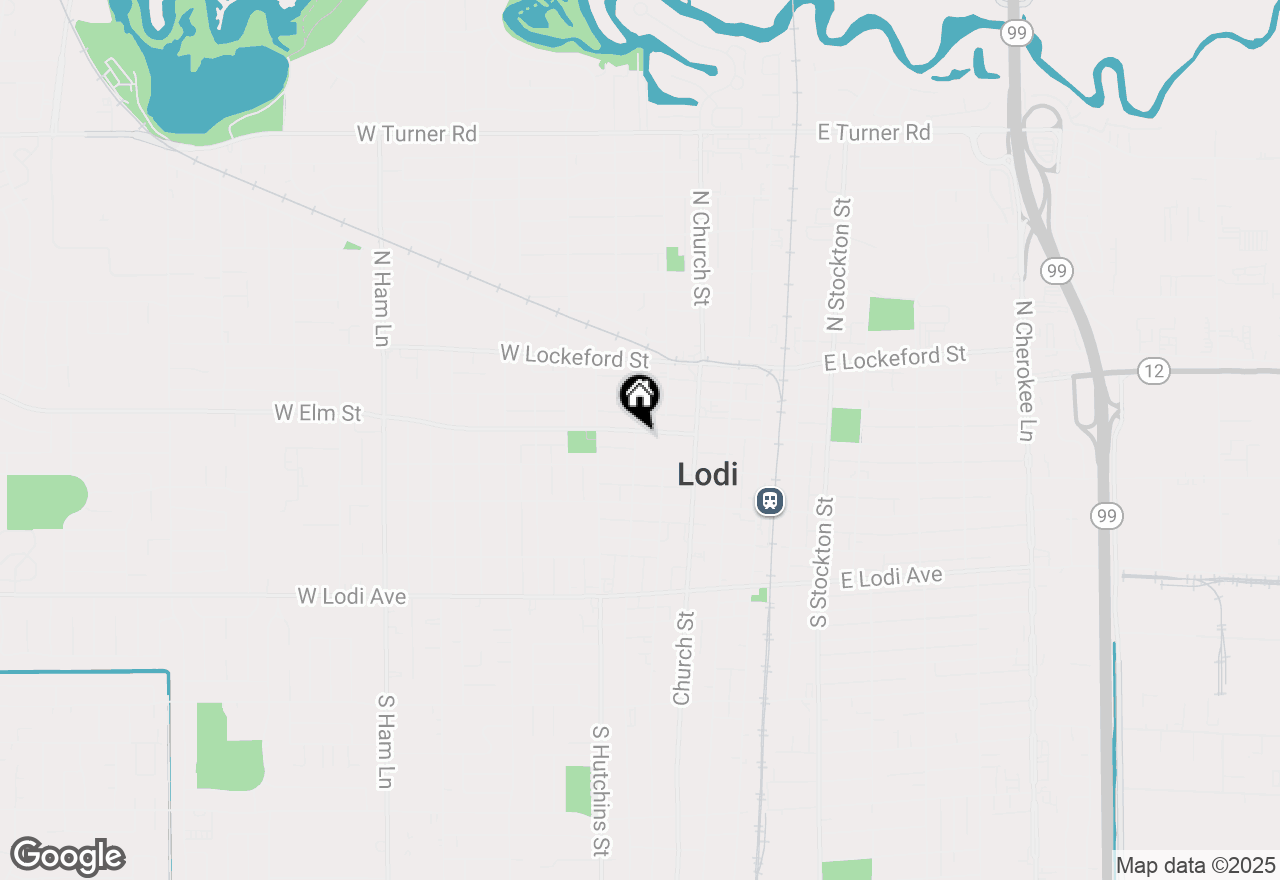 Map of 322 W Elm Street, Lodi, CA 95240