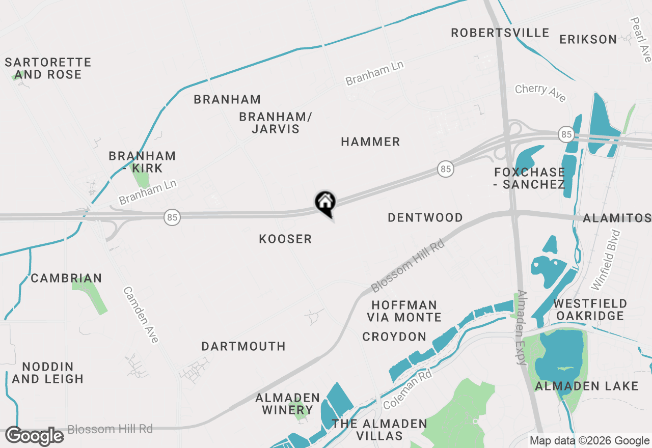 Map of 1406 Dentwood Drive, San Jose, CA 95118