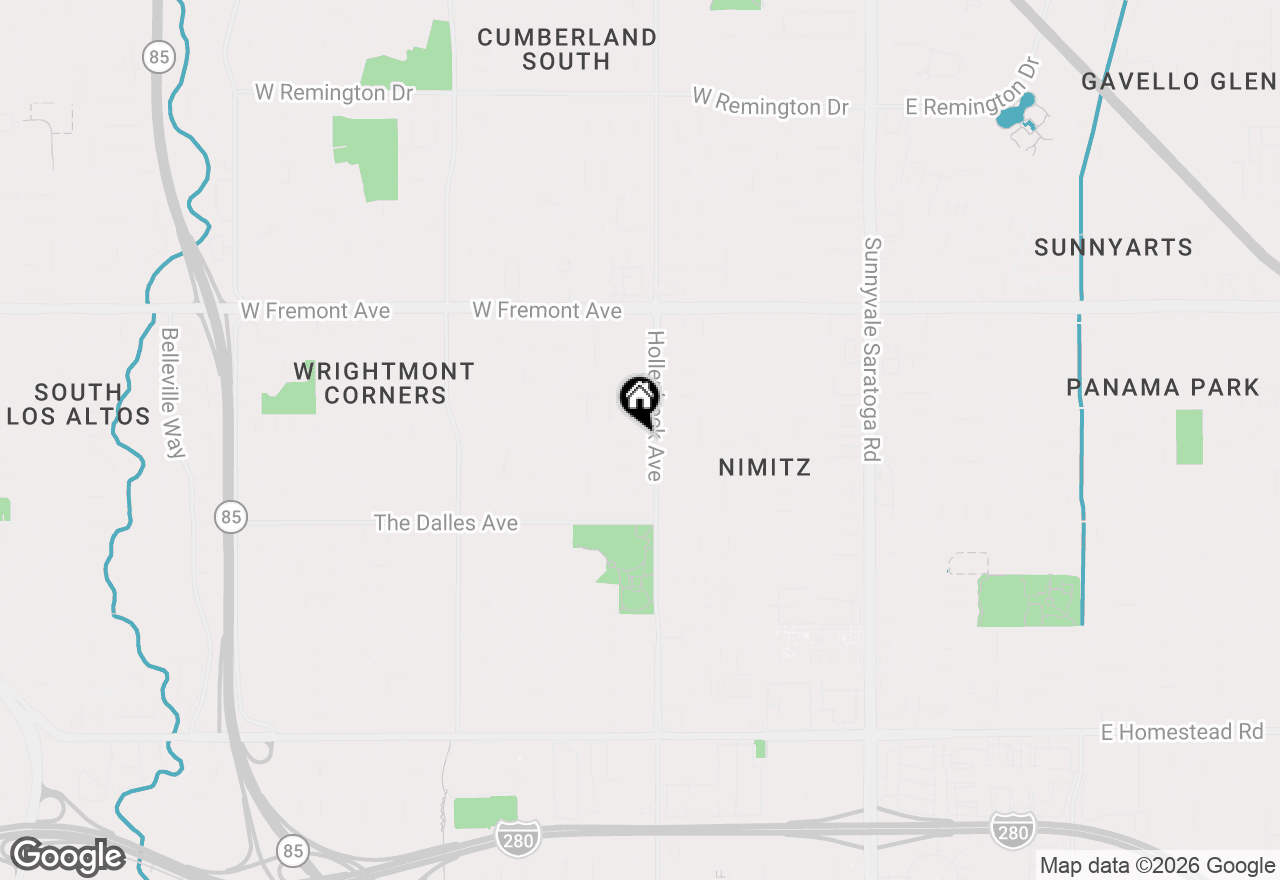Map of 1414 Newfoundland Drive, Sunnyvale, CA 94087