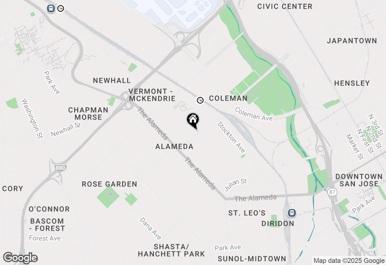 Map of 717 Elm Street, San Jose, CA 95126