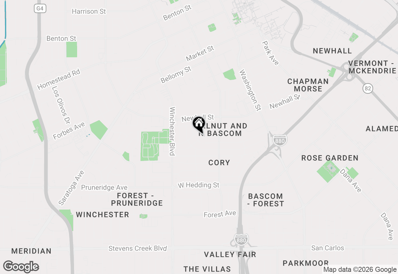 Map of 2367 Sunny Vista Drive, San Jose, CA 95128