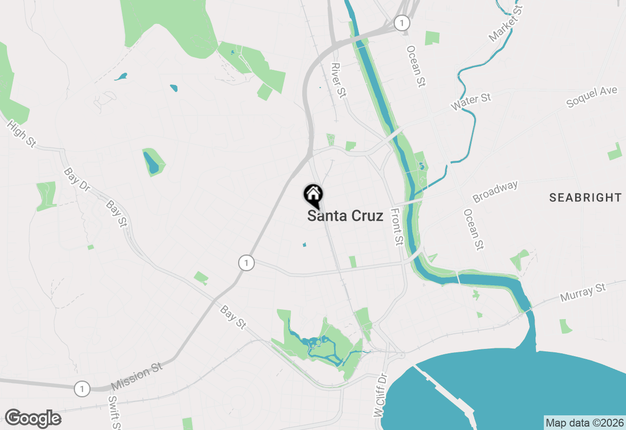 Map of 322 Walnut Avenue, Santa Cruz, CA 95060