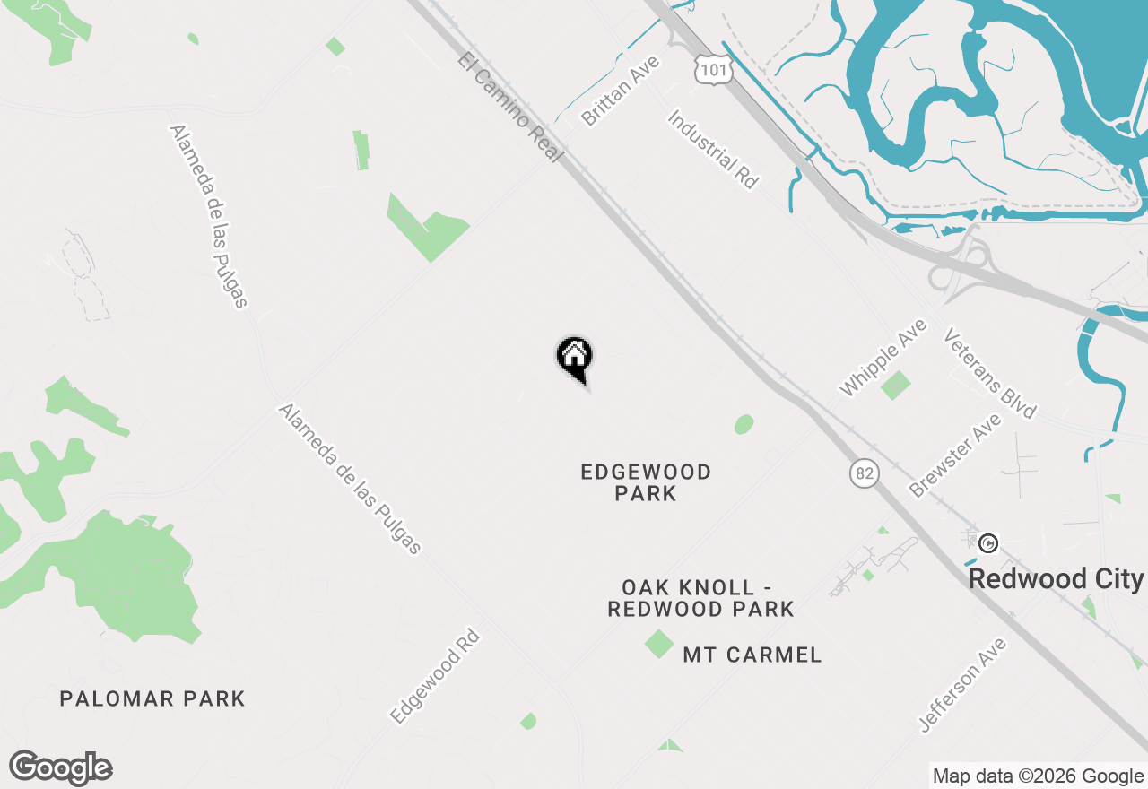 Map of 1654 Chestnut Street, San Carlos, CA 94070