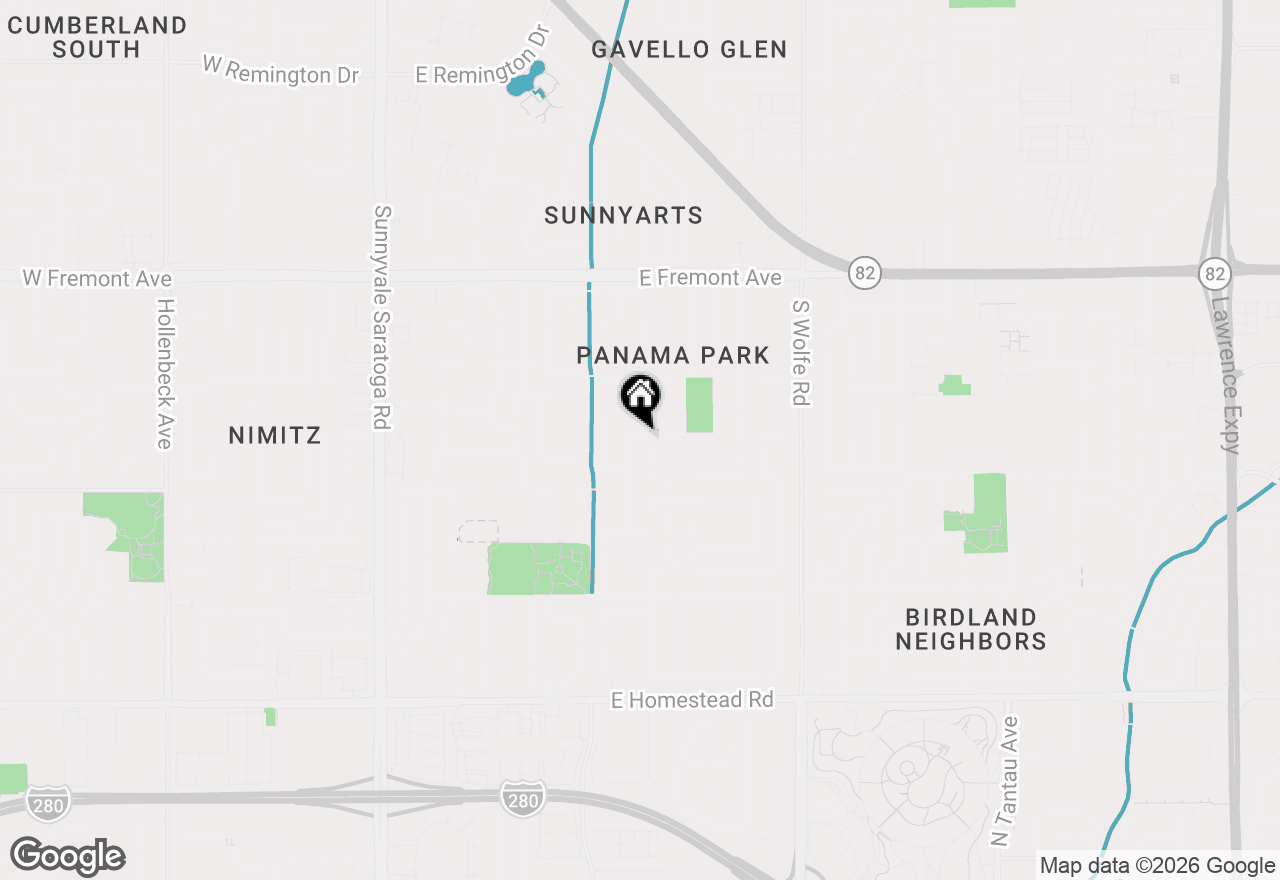 Map of 1461 Flicker Way, Sunnyvale, CA 94087