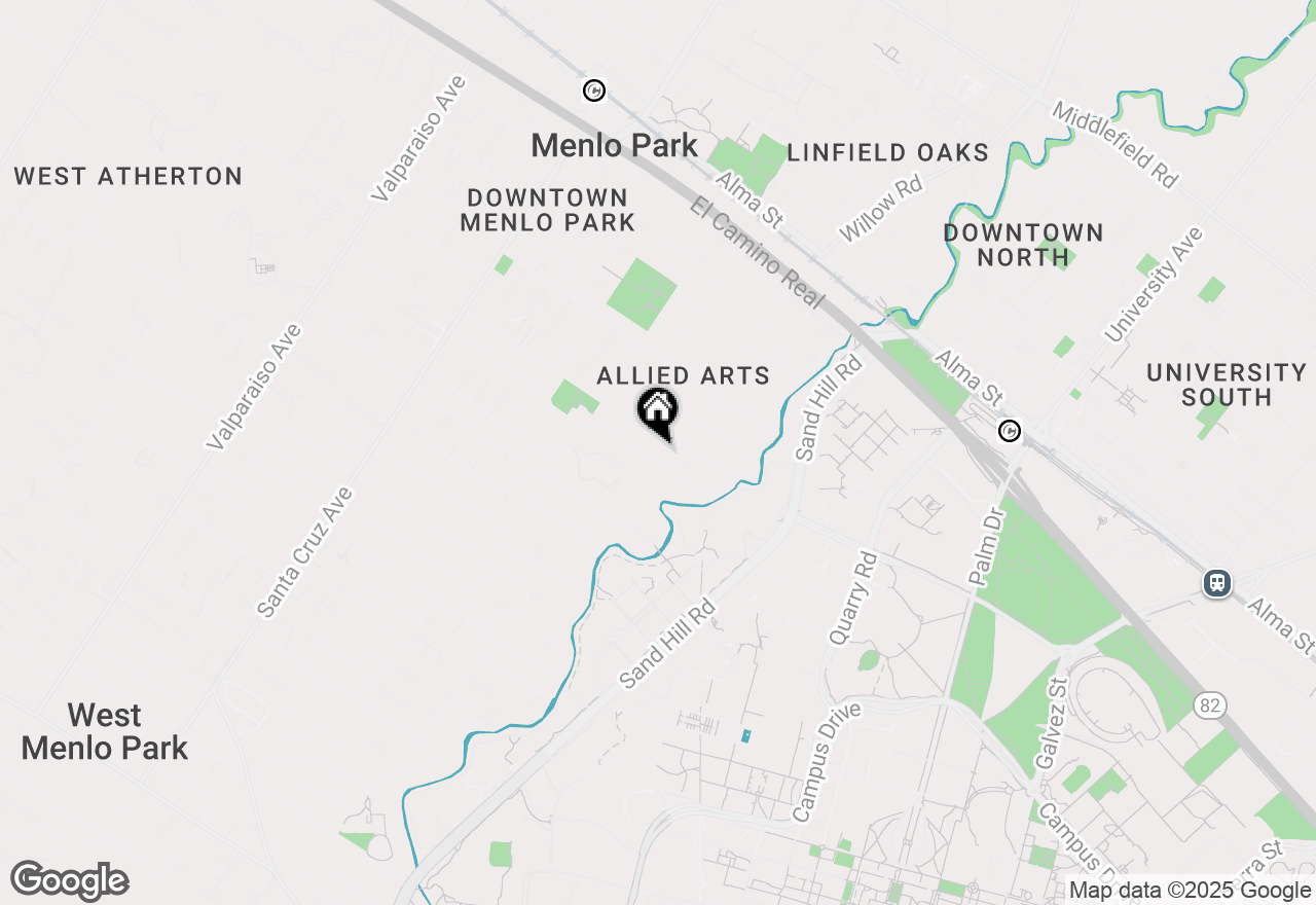 Map of 252 Arbor Road, Menlo Park, CA 94025