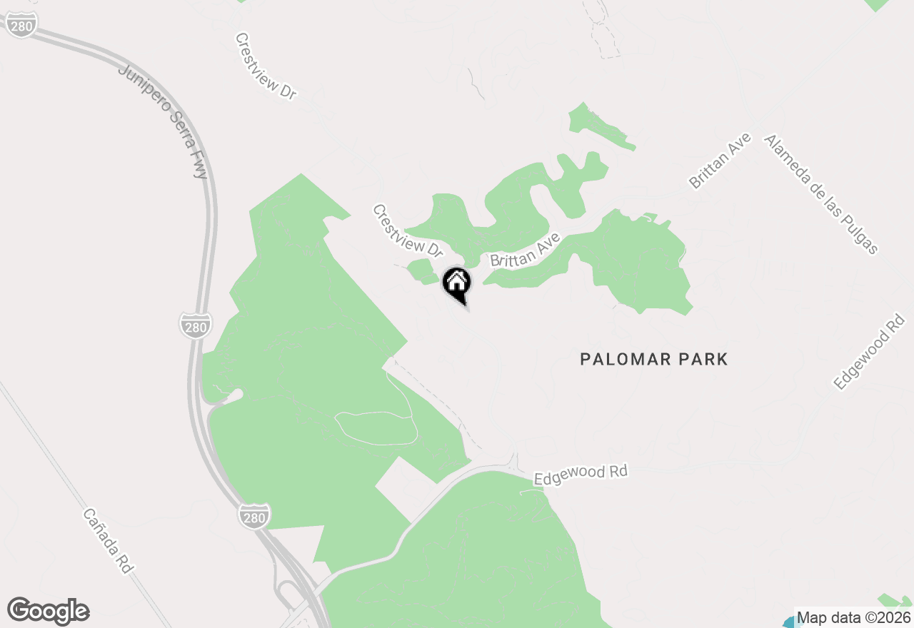 Map of 1115 Crestview Drive #2, San Carlos, CA 94070