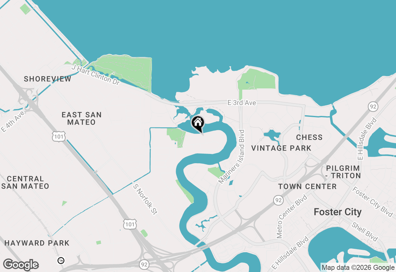 Map of 2339 Clipper Street, San Mateo, CA 94403