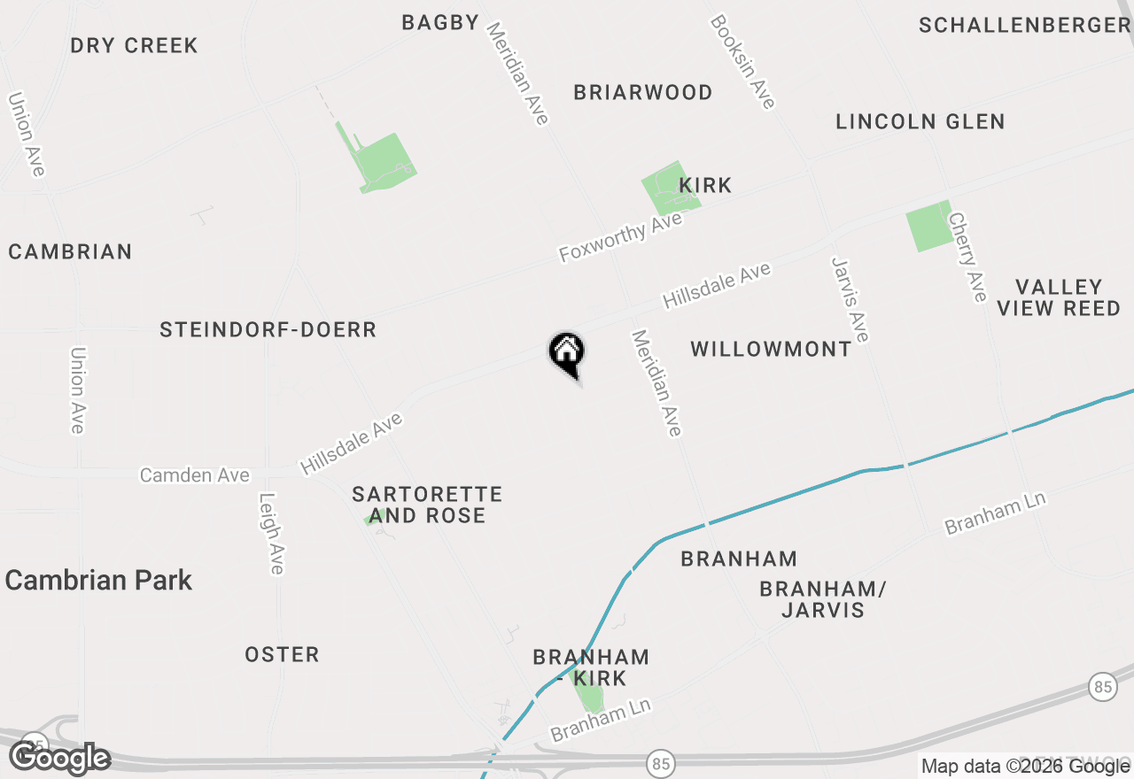 Map of 3539 Kirk Road, San Jose, CA 95124
