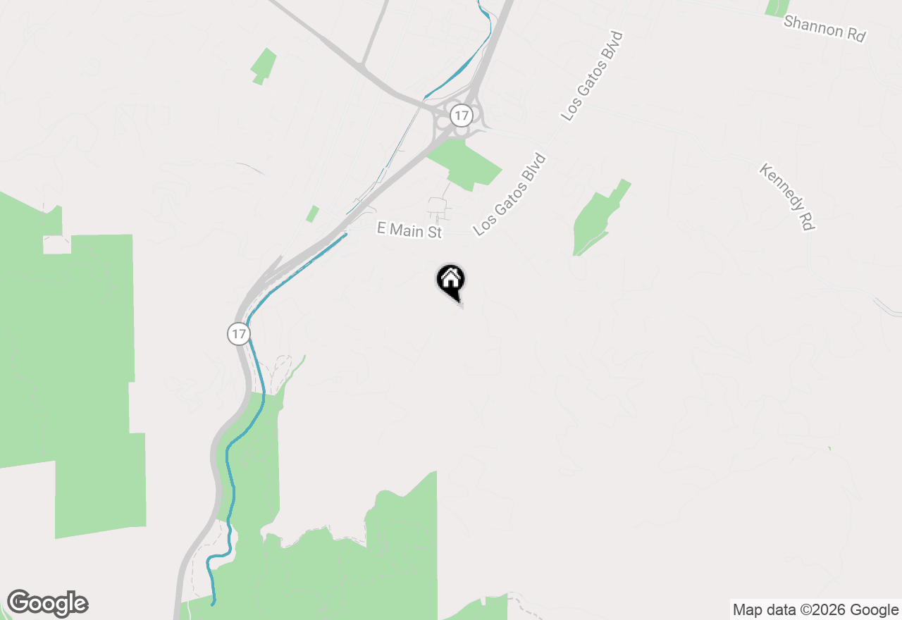 Map of 45 Central Avenue, Los Gatos, CA 95030