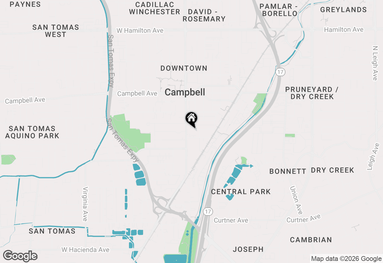 Map of 44 Sunnyside Avenue, Campbell, CA 95008