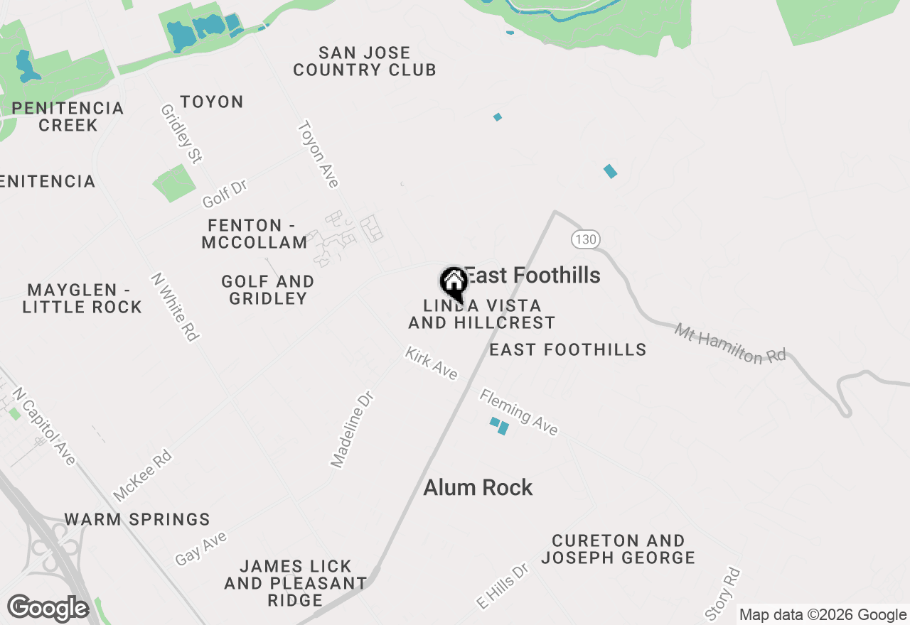 Map of 126 Mountain View Avenue, San Jose, CA 95127