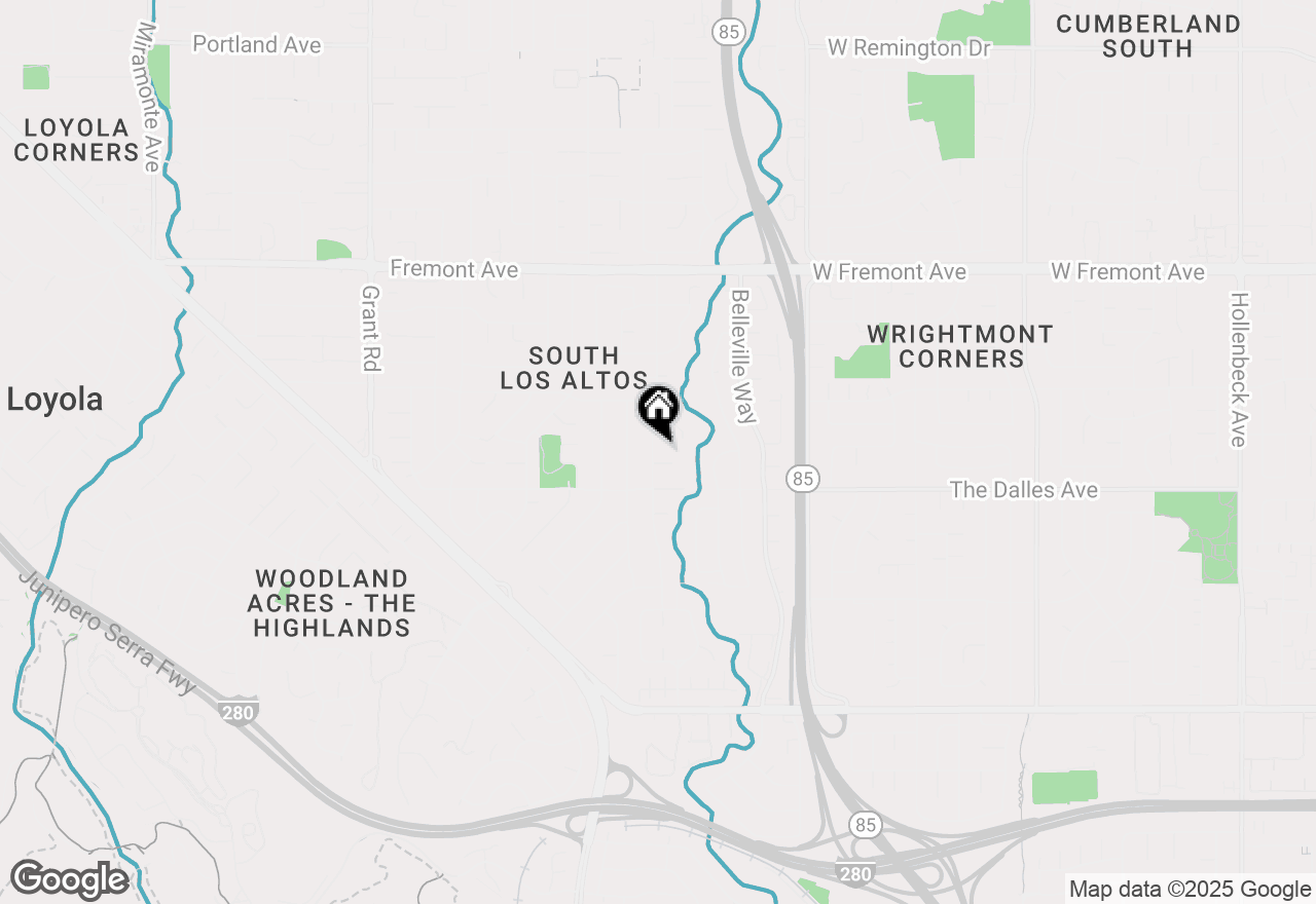 Map of 1847 Fallen Leaf Lane, Los Altos, CA 94024