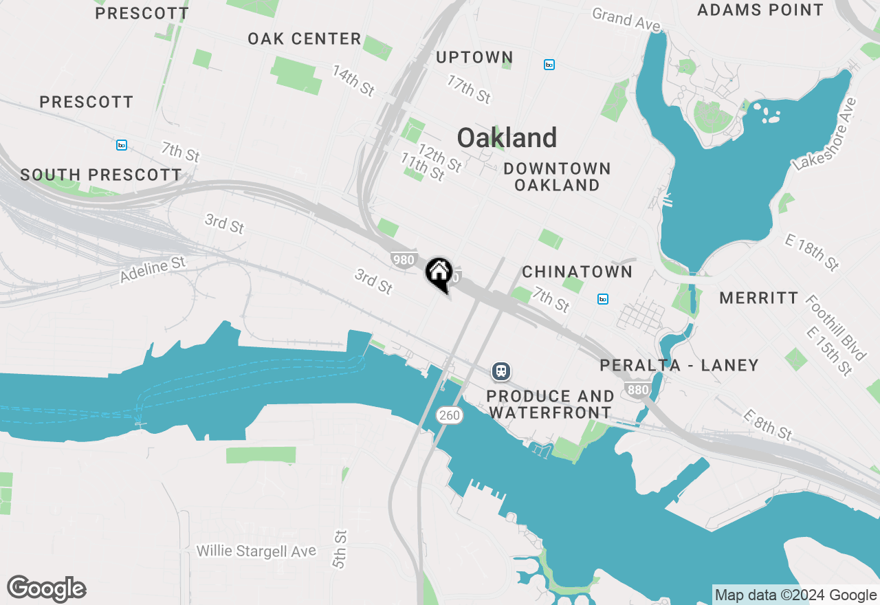 Map of 322 Broadway, Oakland, CA 94607