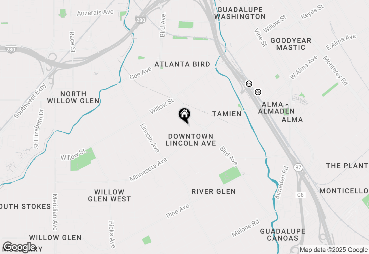 Map of 1310 Curtiss Avenue, San Jose, CA 95125