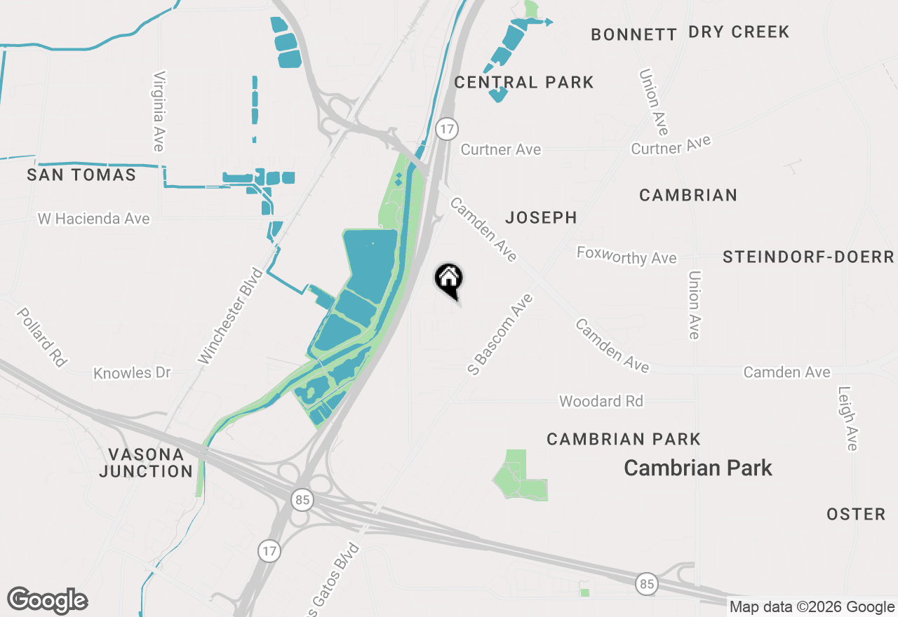 Map of 136 Redding Road, Campbell, CA 95008