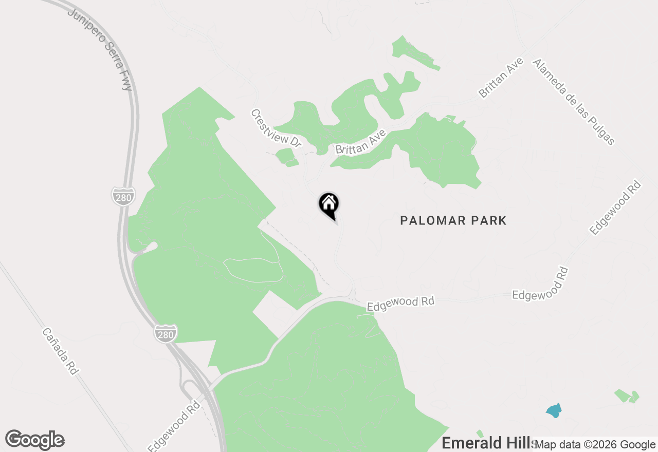 Map of 3481 La Mesa Drive, San Carlos, CA 94070