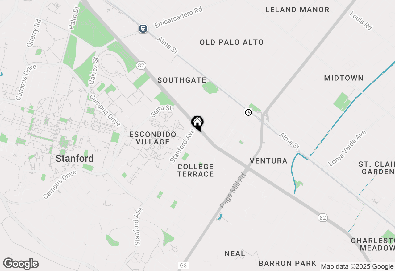 Map of 546 Oxford Avenue, Palo Alto, CA 94306