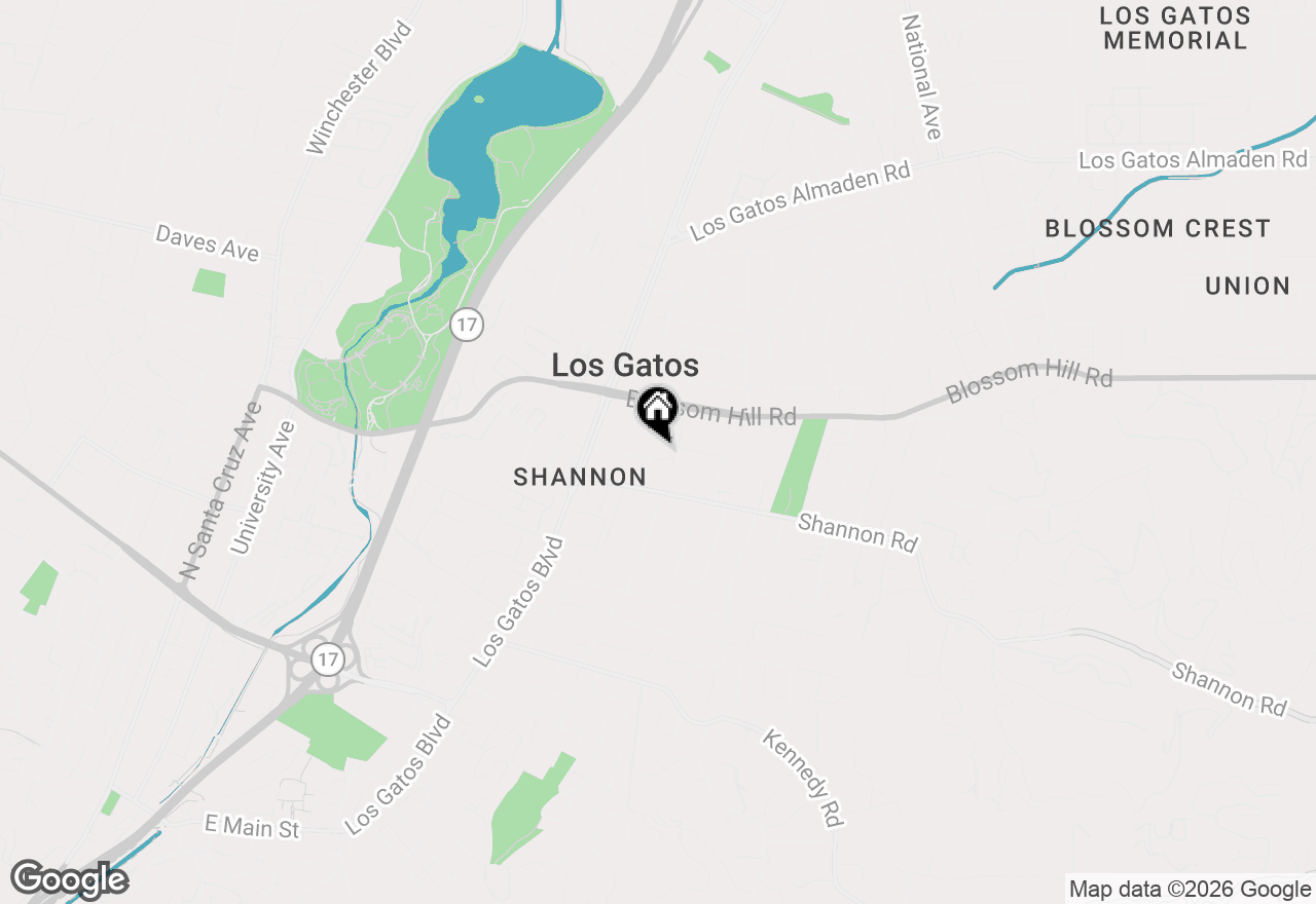 Map of 100 Magneson Terrace, Los Gatos, CA 95032
