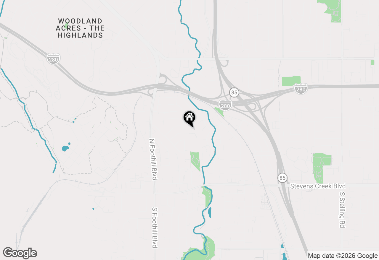 Map of 22184 Via Camino Court, Cupertino, CA 95014
