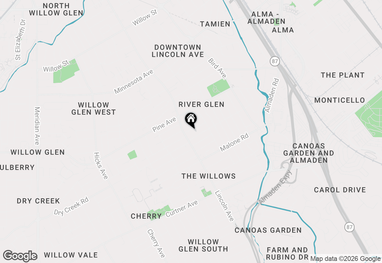 Map of 1072 Laurie Avenue, San Jose, CA 95125