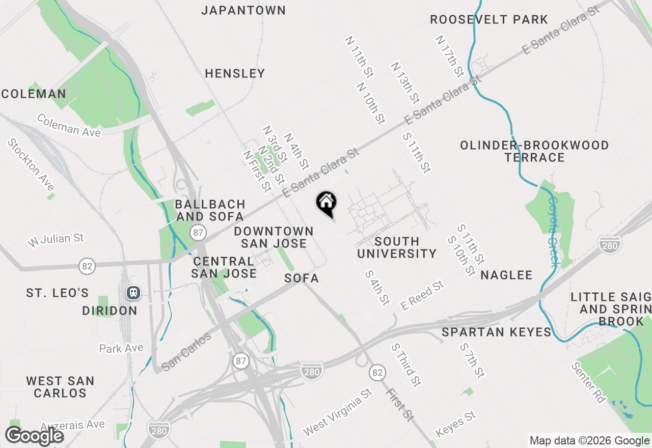 Map of 144 S 3rd Street #524, San Jose, CA 95112