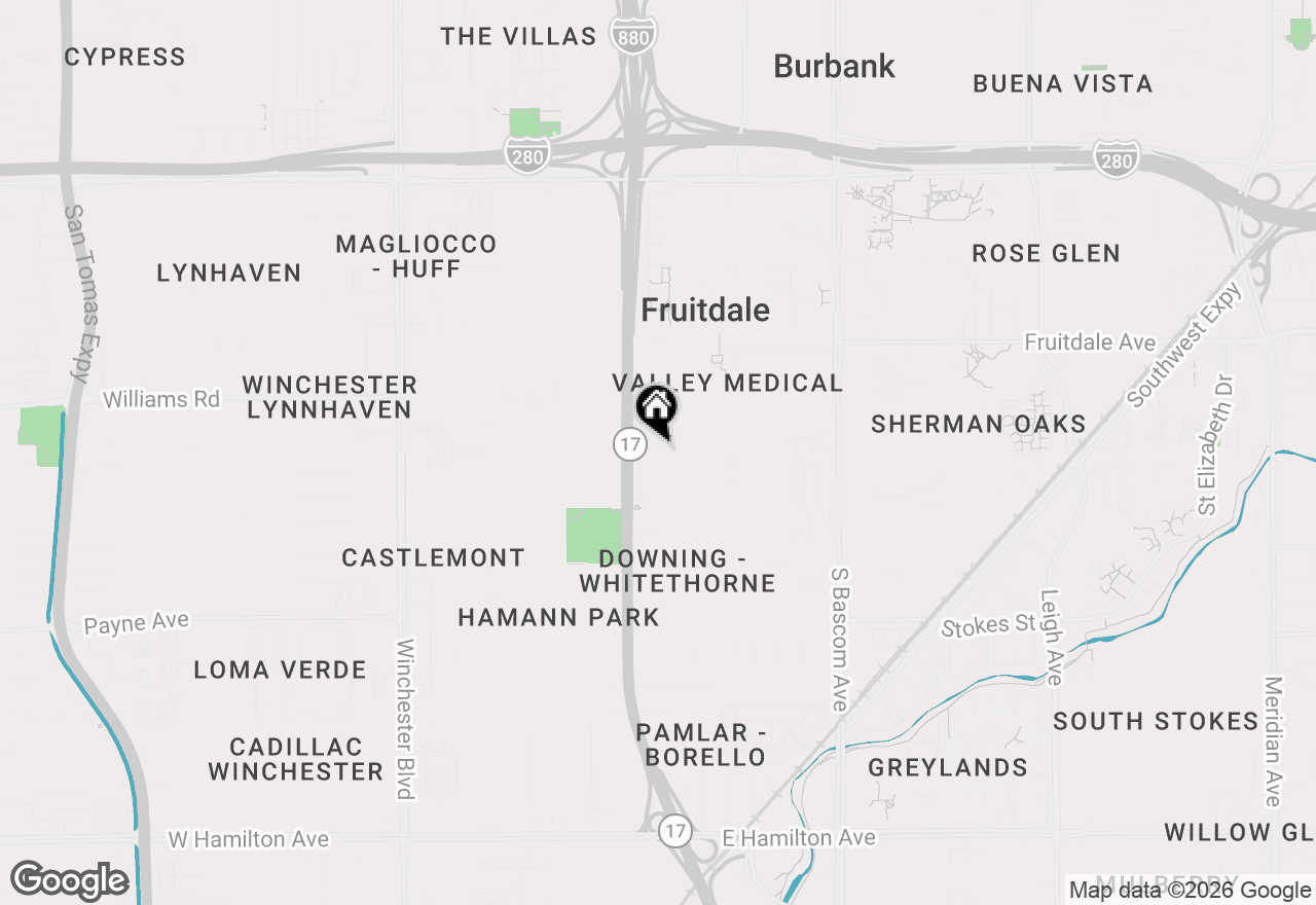 Map of (Address confidential), San Jose, California 95128