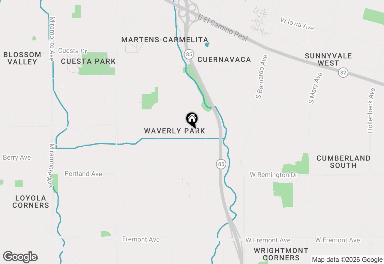 Map of 2725 Fairbrook Drive, Mountain View, CA 94040