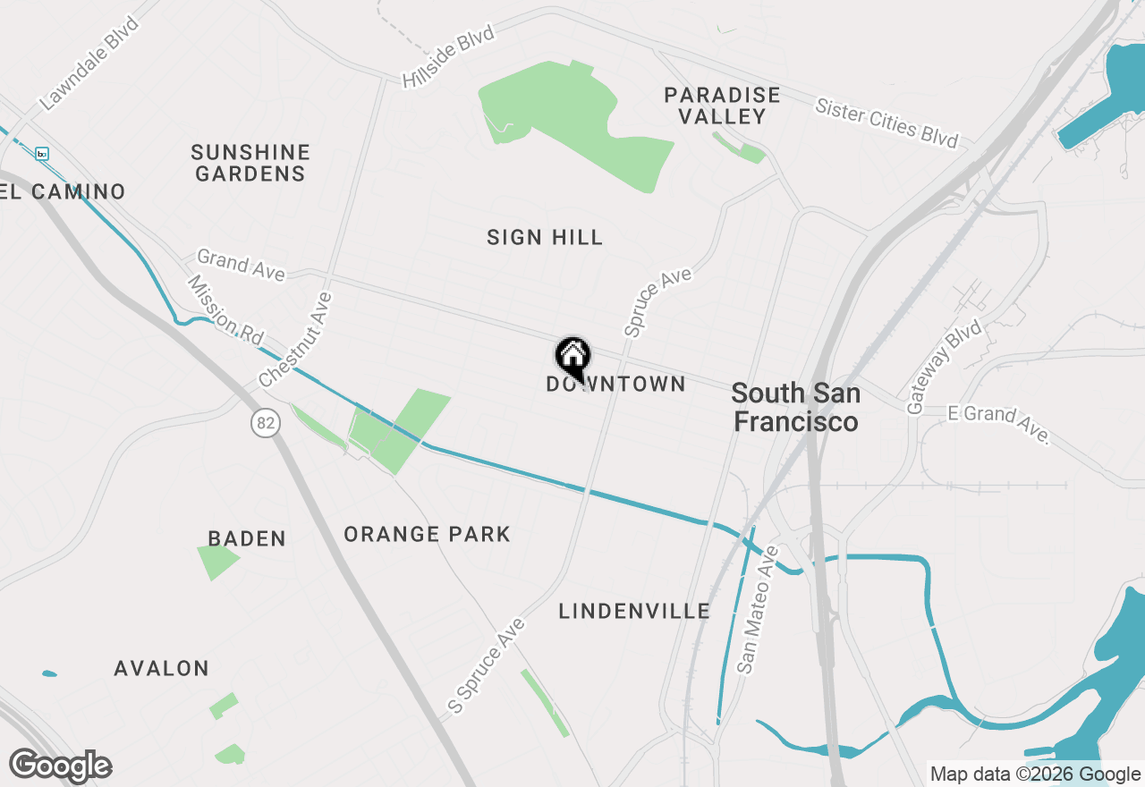 Map of 542 Commercial Avenue, South San Francisco, CA 94080