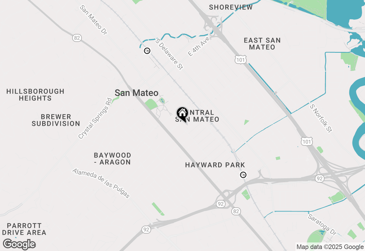Map of 957 Palm Avenue, San Mateo, CA 94401