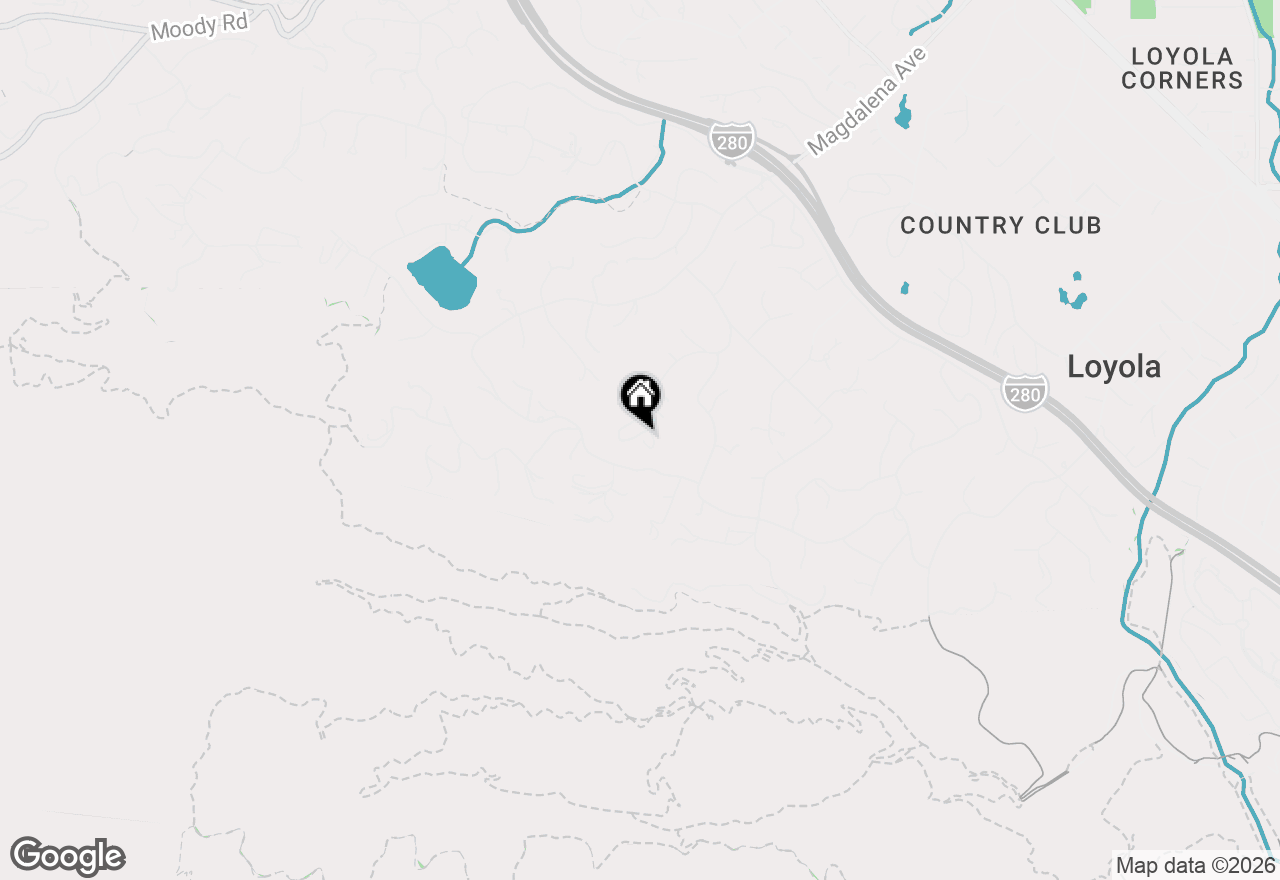 Map of 25564 Fernhill Drive, Los Altos Hills, CA 94024