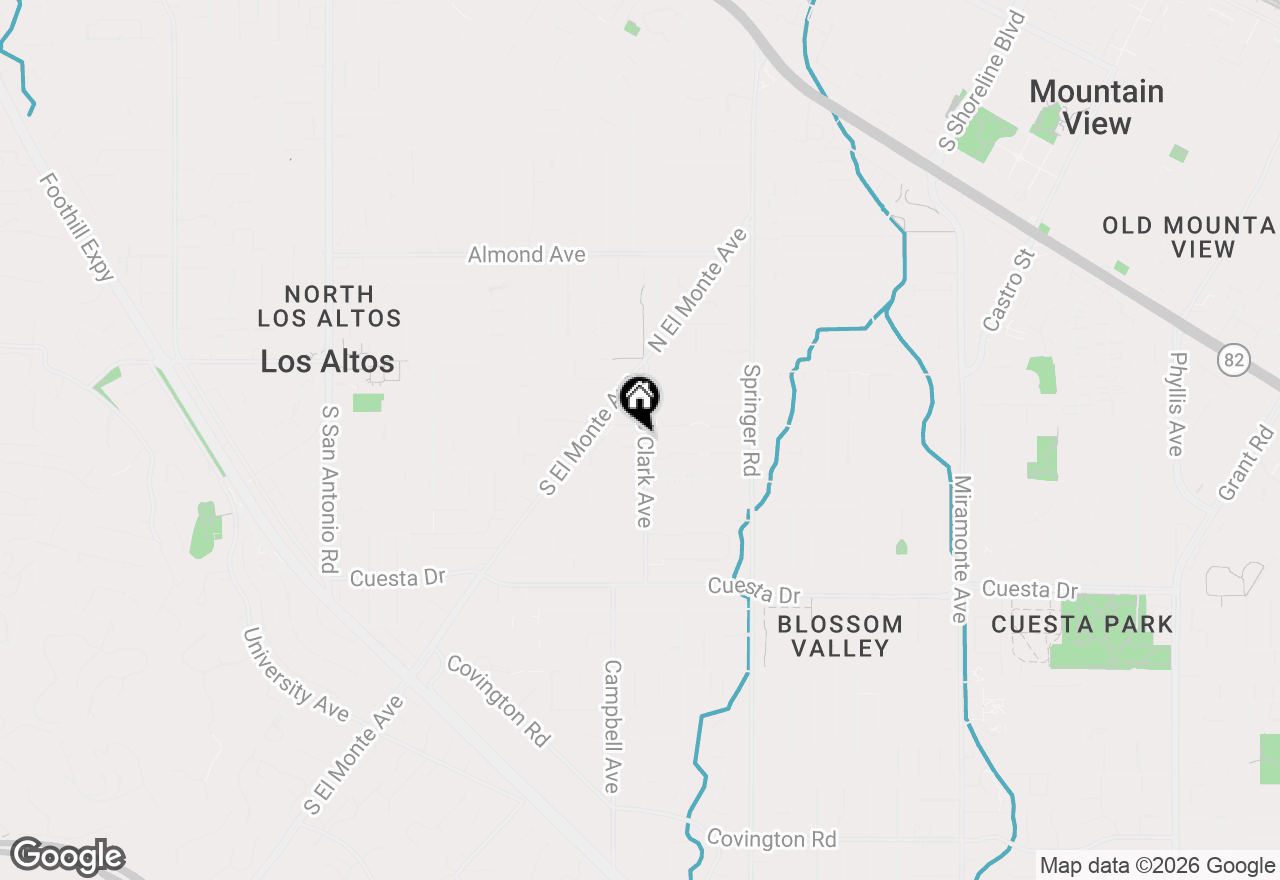 Map of 551 Hawthorne Court, Los Altos, CA 94024