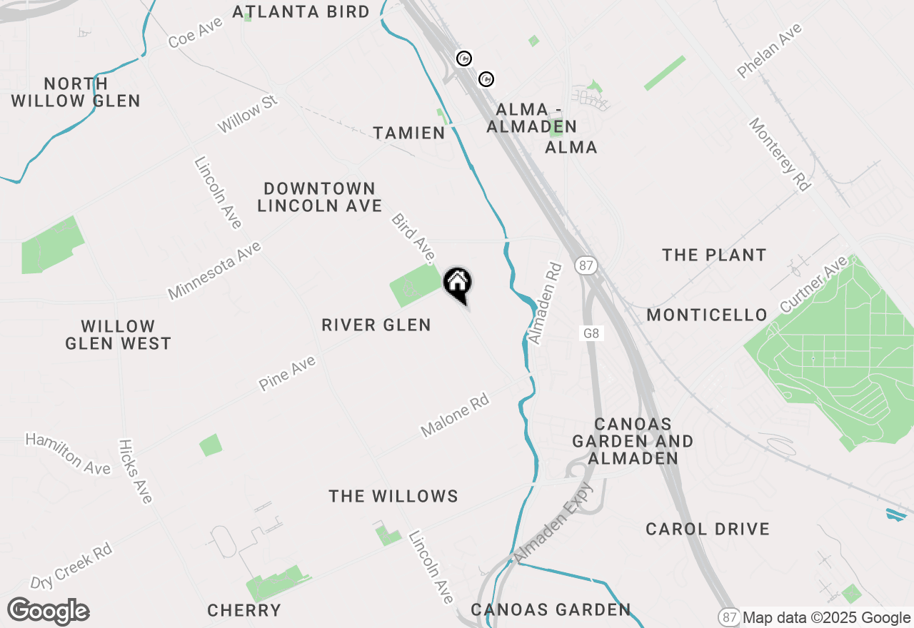 Map of 1829 Bird Avenue, San Jose, CA 95125