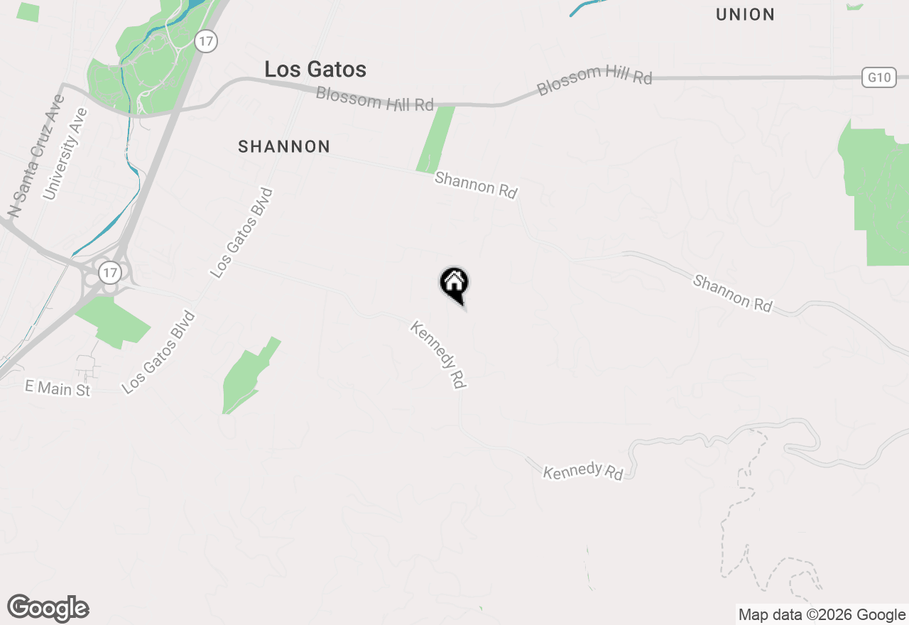 Map of 170 Twin Oaks Drive, Los Gatos, CA 95032
