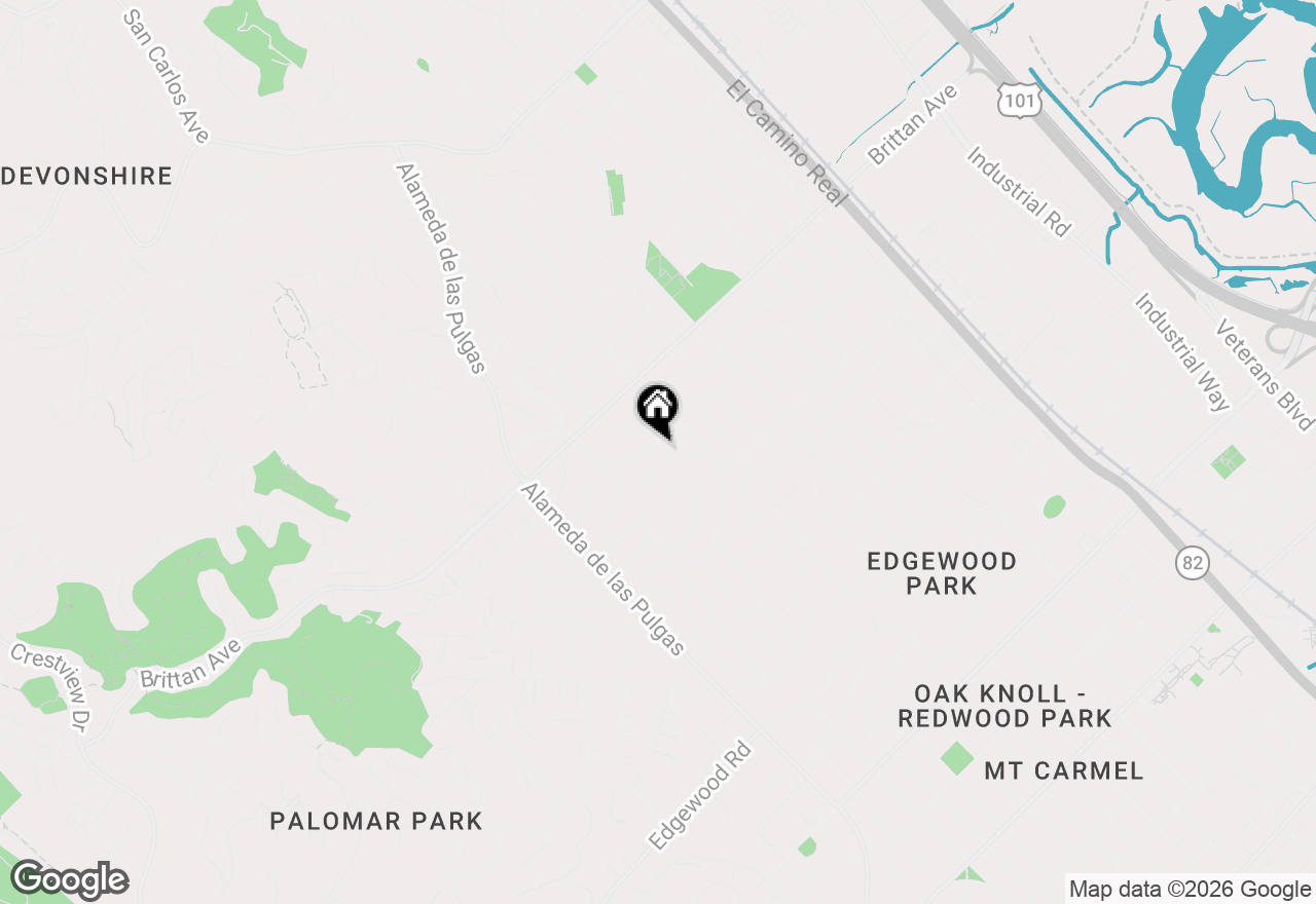 Map of 2229 Howard Avenue, San Carlos, CA 94070